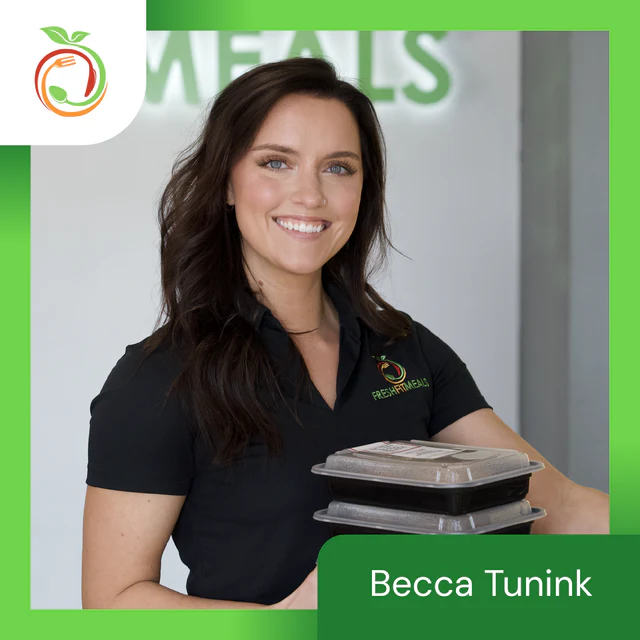Becca Tunink, Registered Dietitian serving the Des Moines metro through Fresh Fit Meals.